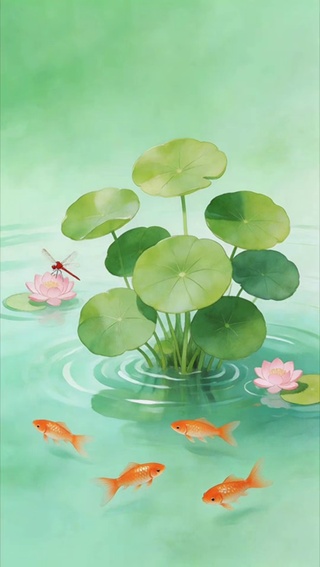 鱼戏莲叶，福运自来