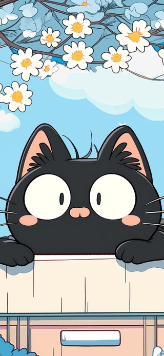 可爱的小黑猫