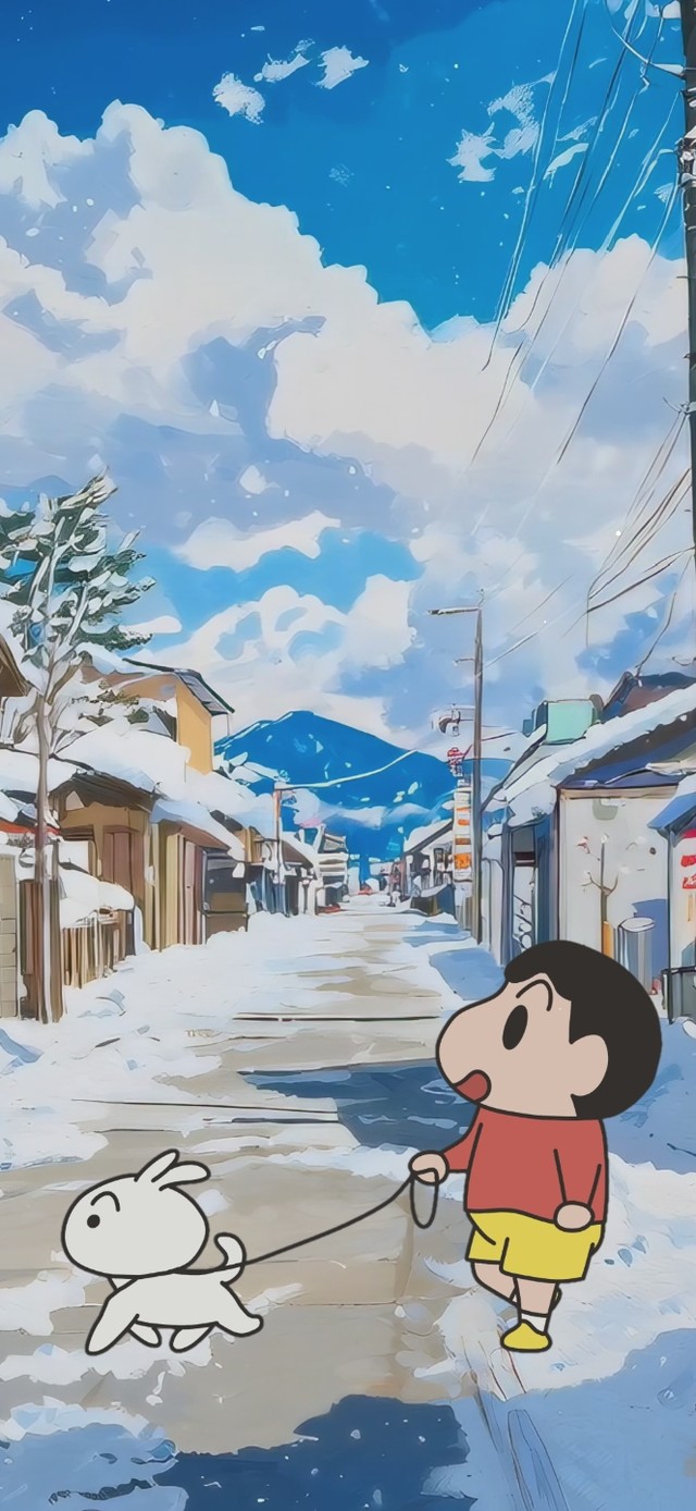 小新与小白的冬日漫游