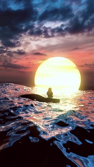 金色海浪迎朝阳