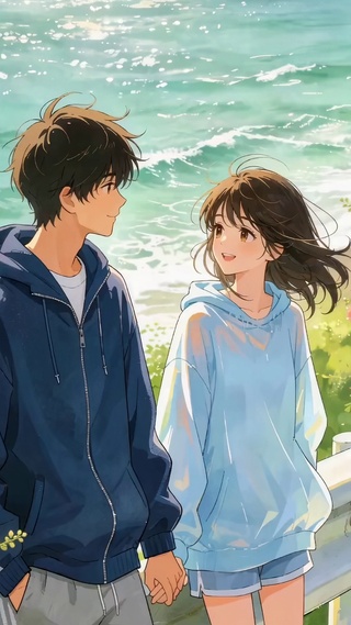 海边情侣