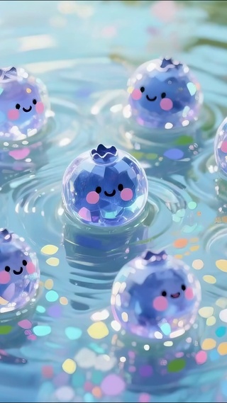 小清新水晶蓝莓