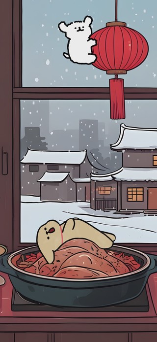 线条小狗的年夜饭