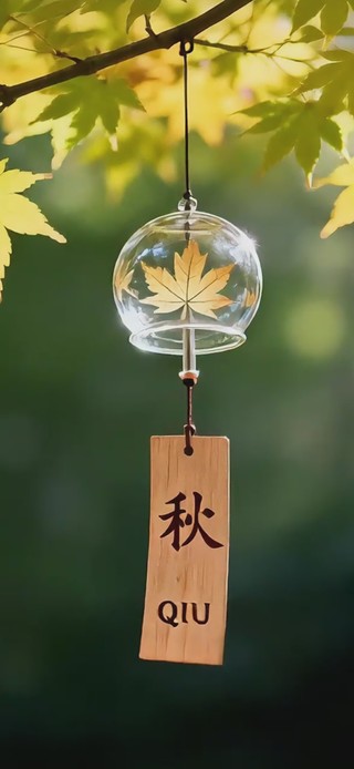 秋天枫叶风铃
