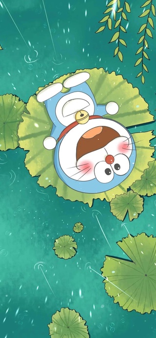 雨里的哆啦A梦