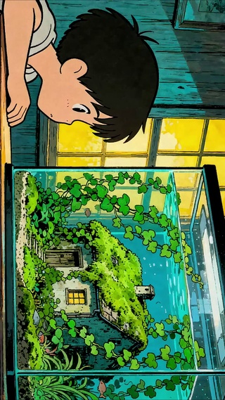 鱼缸里的小屋