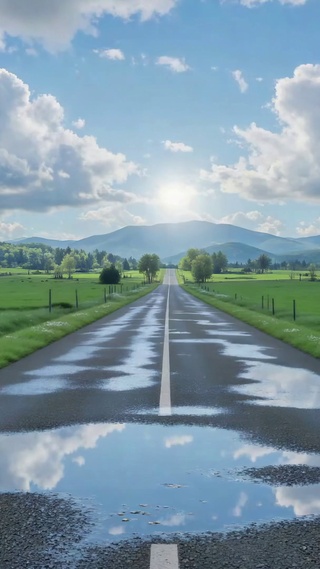 雨后乡间公路