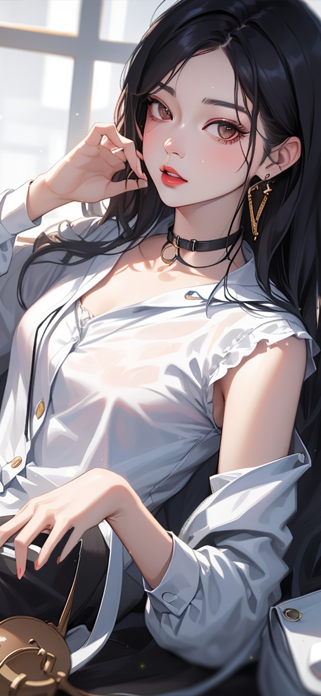 小清新长发学姐