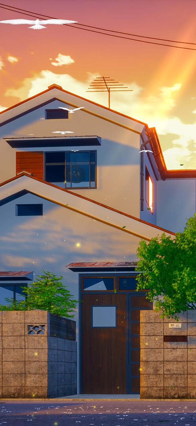 唯美治愈夕阳（带真实时间）