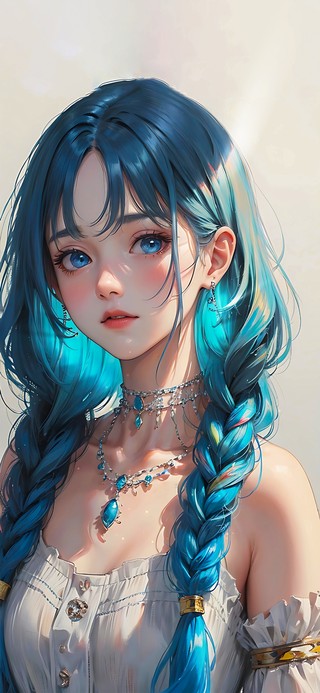 忧郁女孩简约4K壁纸