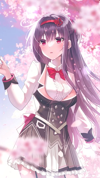 唯美桃花学院少女