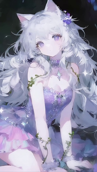 梦幻紫狸猫少女
