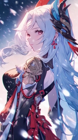 雪落发梢