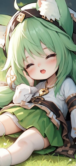 Q版晒太阳可爱小狐狸