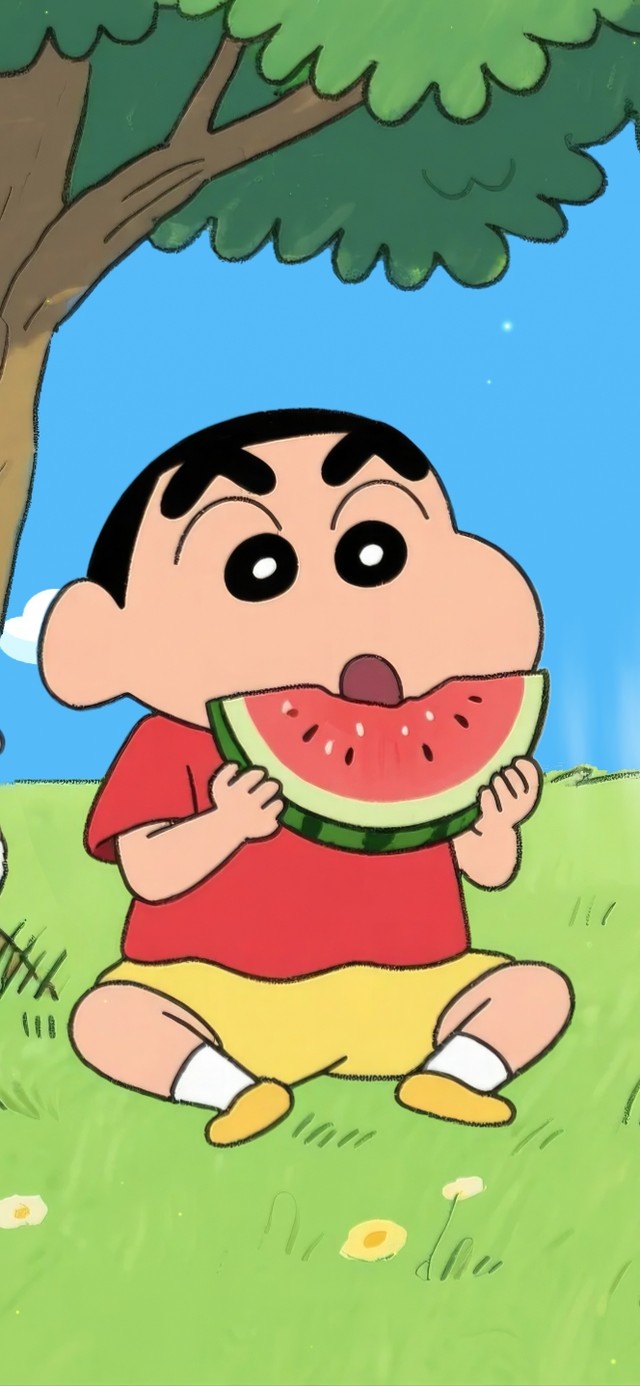 清凉夏日吃瓜小新