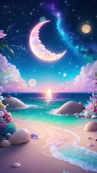 治愈浪漫大海星辰