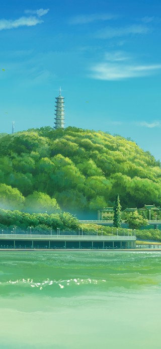 4K唯美治愈日系动漫夏日海景