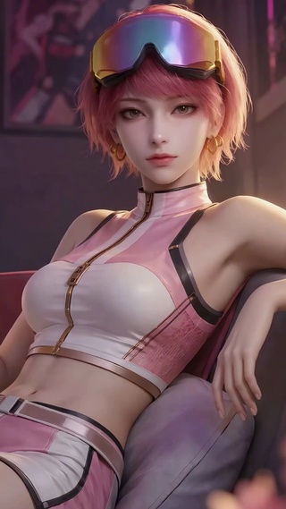粉发电竞少女佐娅