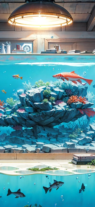 4K治愈水族馆房间