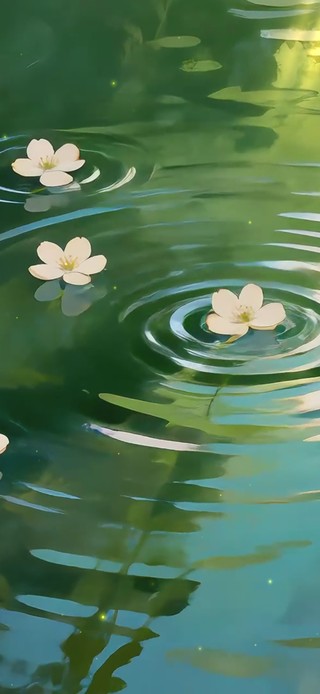 湖中小花