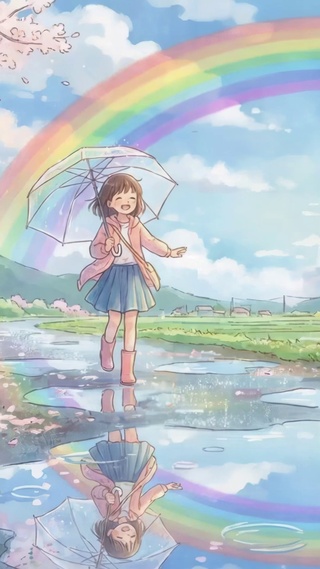 彩虹下的微笑