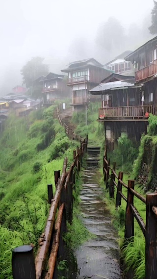 雨后的乡村