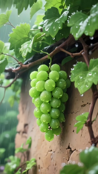 雨中葡萄