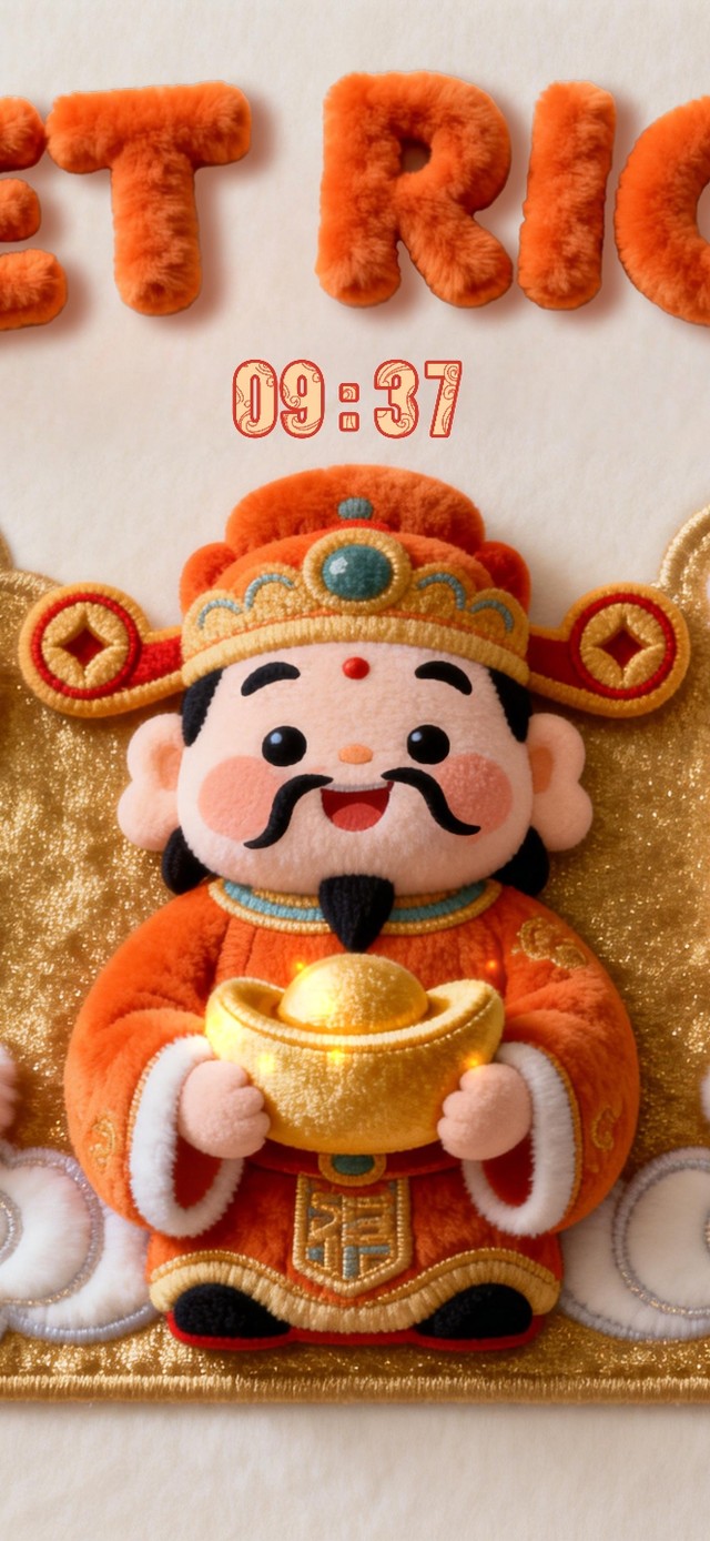 毛毡治愈 送财萌财神~