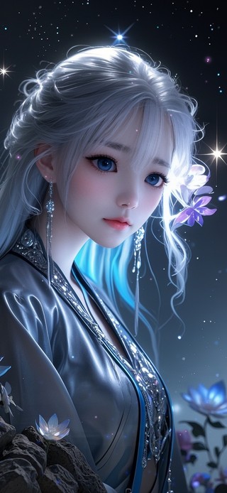 古风银发少女