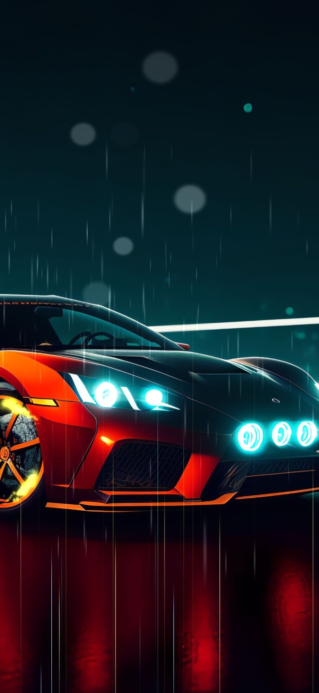 红色光炫汽车