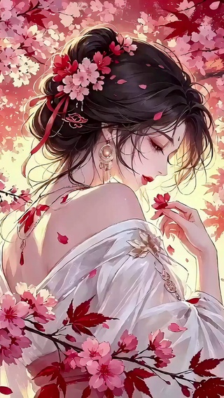 枫樱唯美古风少女