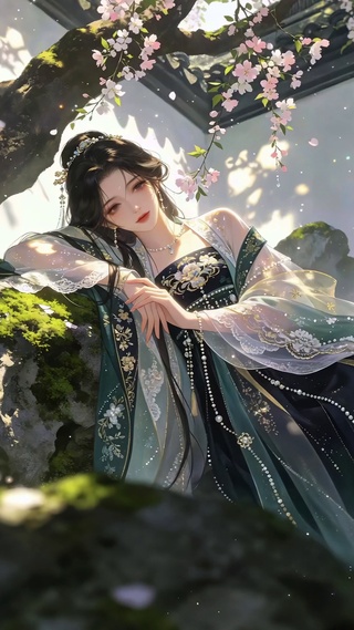 古风樱花美女