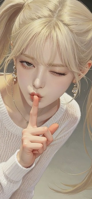 俏皮双马尾少女