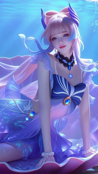 贝壳王座上的人鱼心海