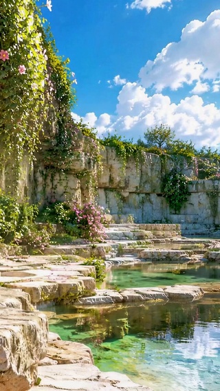 花漫石涧清池治愈风景