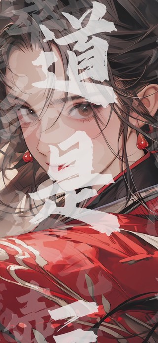 古风女子水墨风