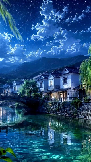 月夜水乡