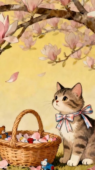 树下可爱猫咪