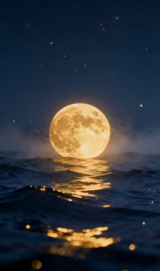 海中月