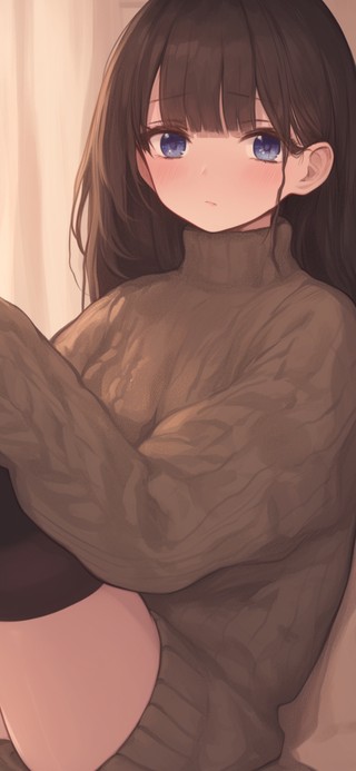 毛衣可爱小女生