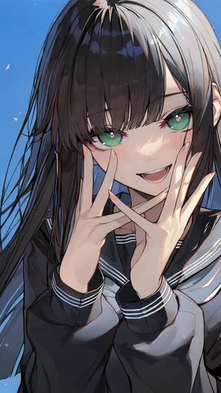 黑发美少女