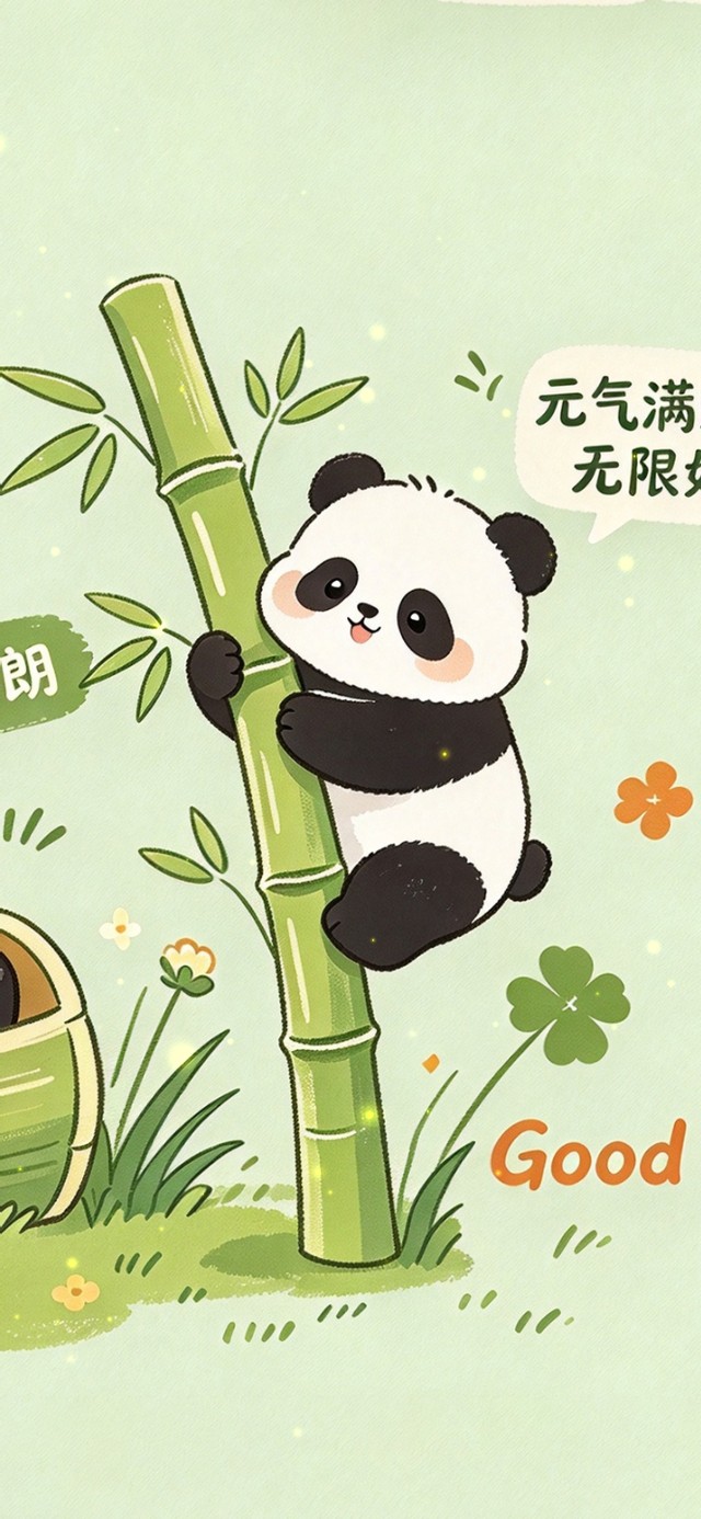 绿色竹子熊猫