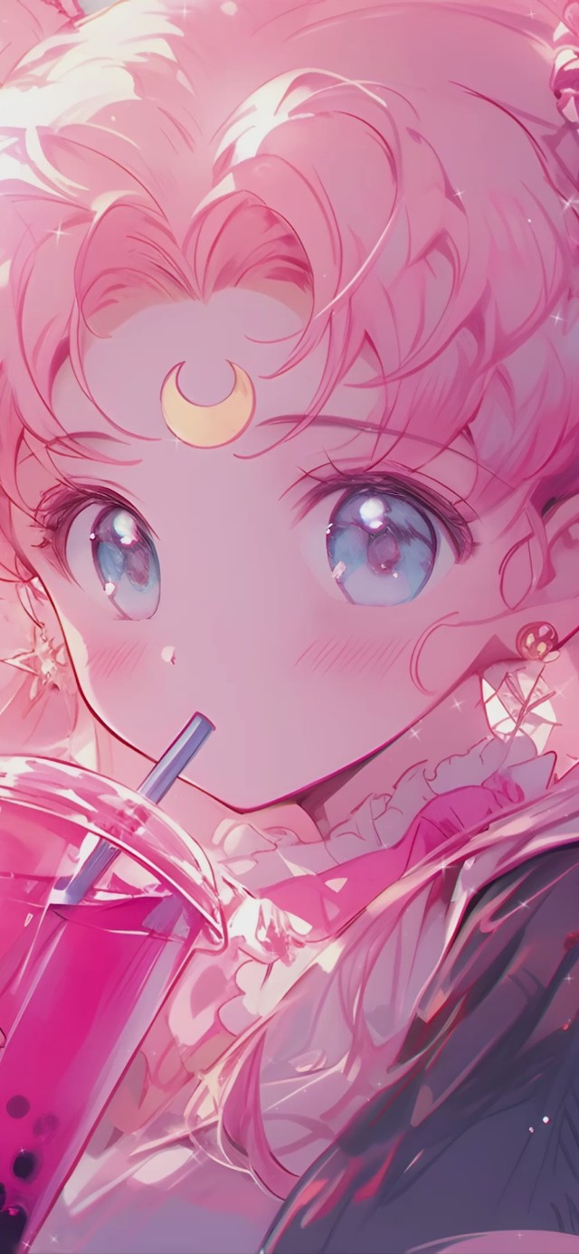 月野兔 一起喝奶茶