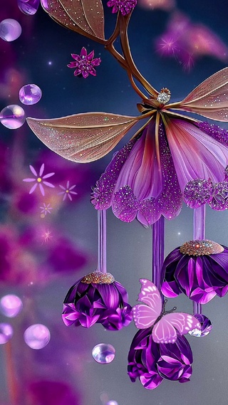 紫色梦幻风铃