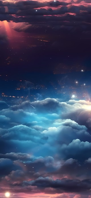 夜空云海