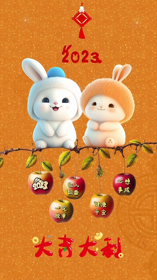 兔兔送祝福啦