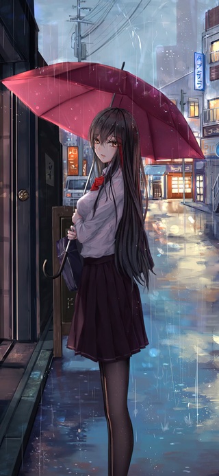 雨中长发JK学姐