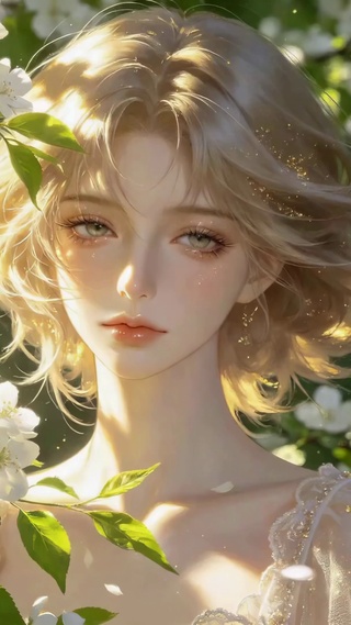 春日樱花下的温柔美少女