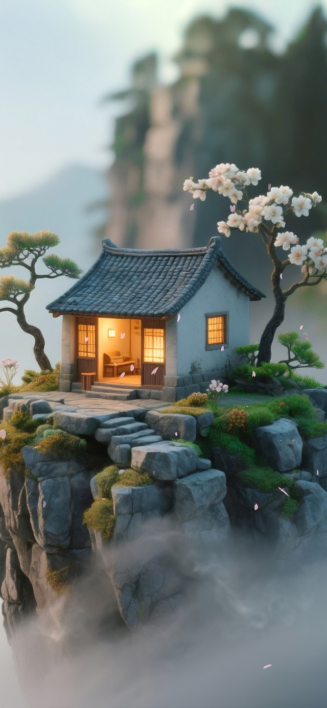 古风山上石屋