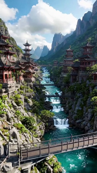 自然护眼山水风景。